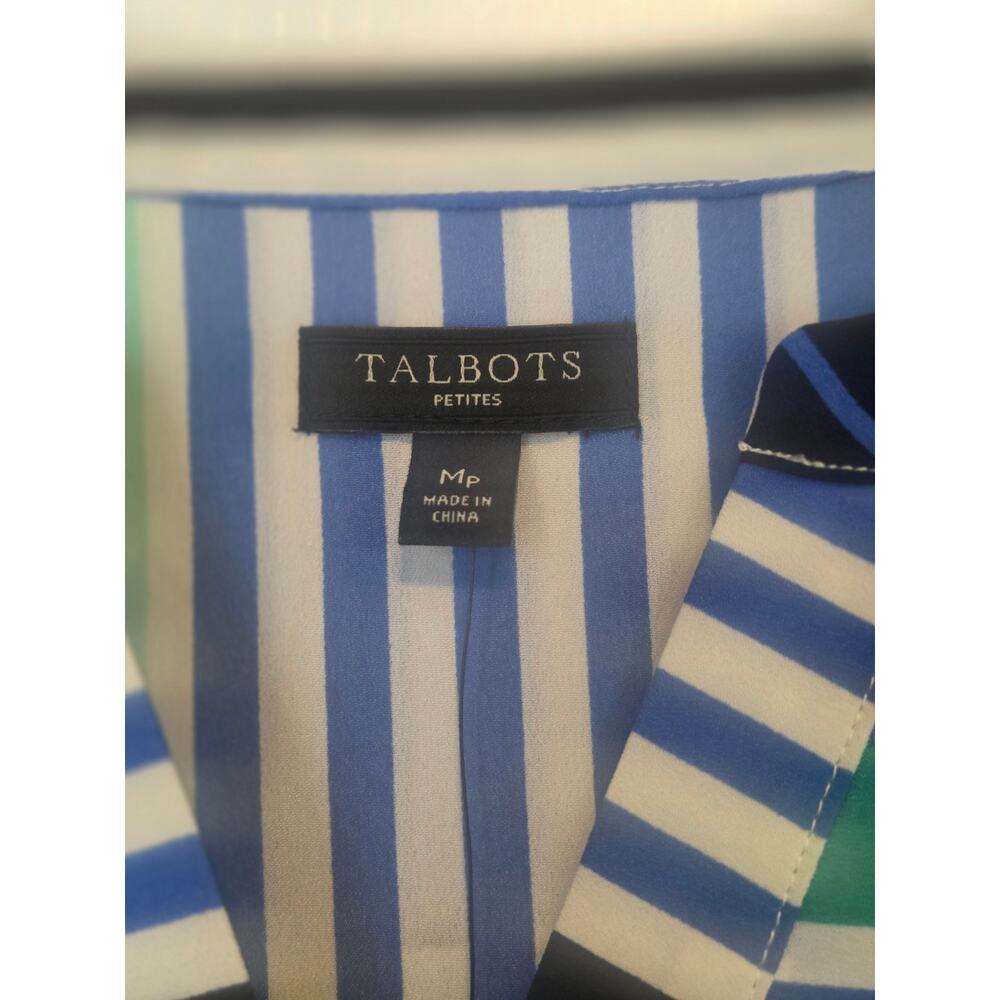 Talbots Multicolored Striped Top Size MP - Picture 4 of 10
